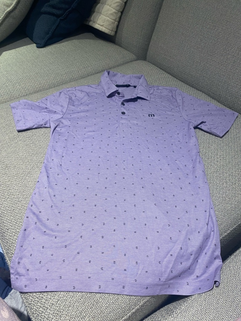 Men's Purple Polo Shirt with Subtle  size small EEUC